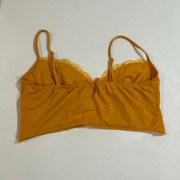 Princess Polly Mustard Lace Trim Bralette Top Size 6 US / AU 10 - Picture 2 of 5